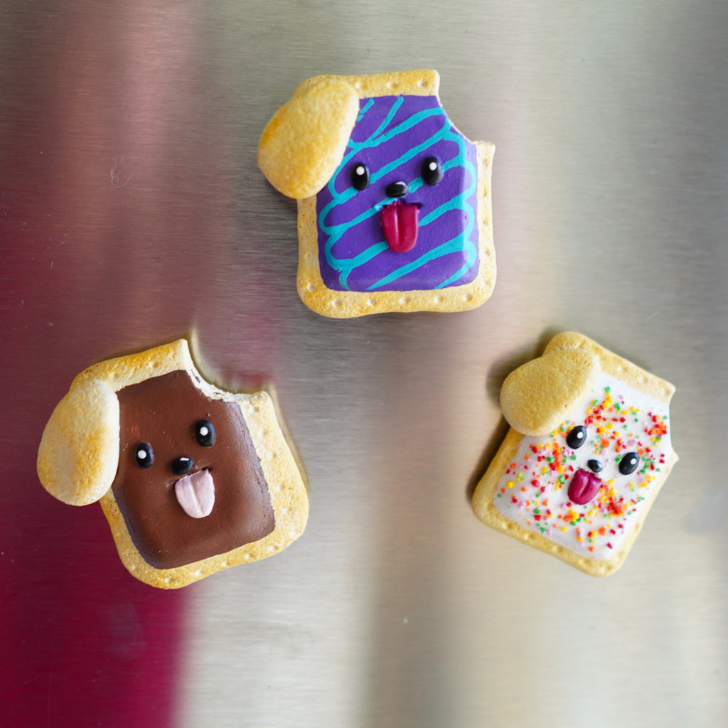 Polymer Puns Pup Tart Magnets