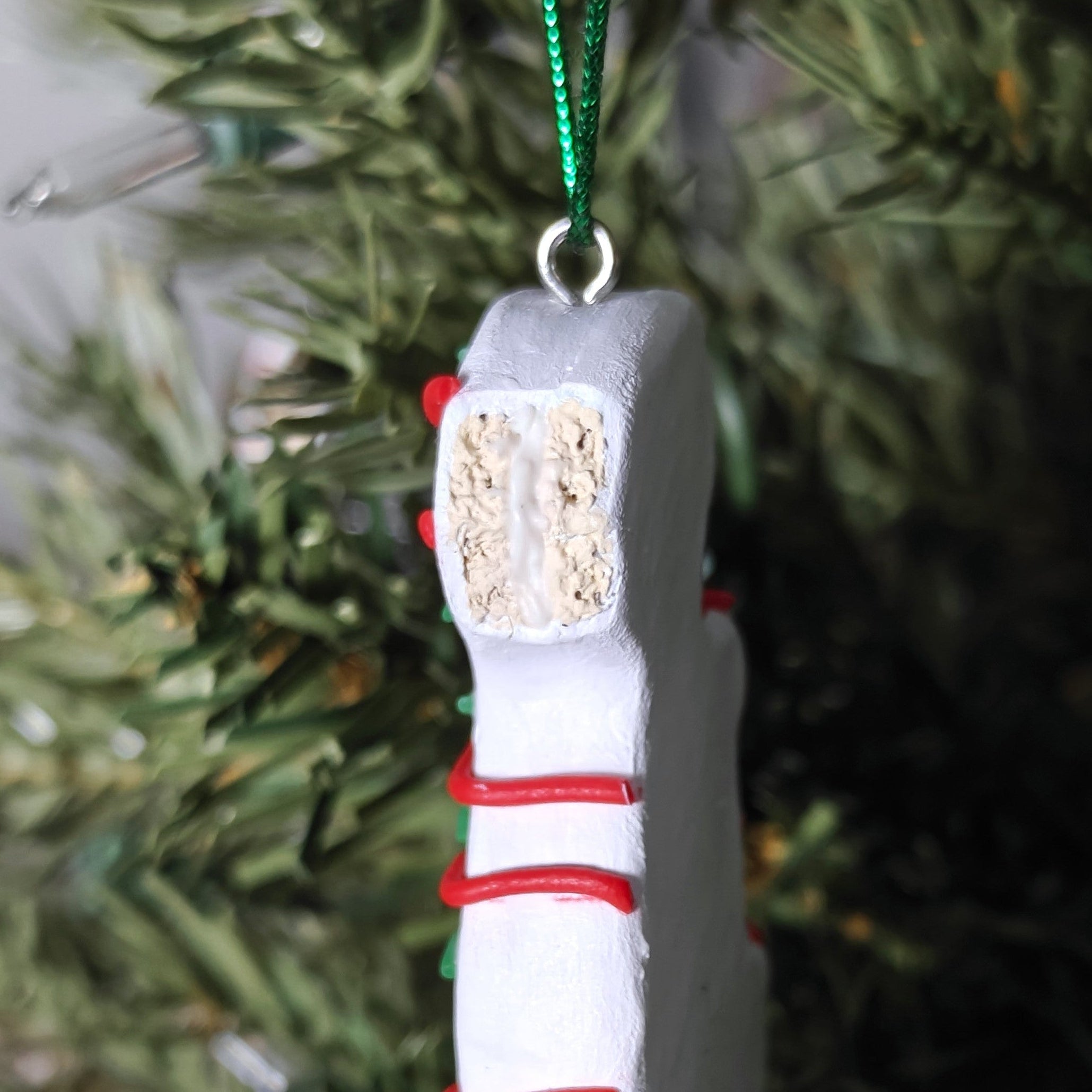 Polymer Puns Lil' Debbie Christmas Tree Rex Ornament