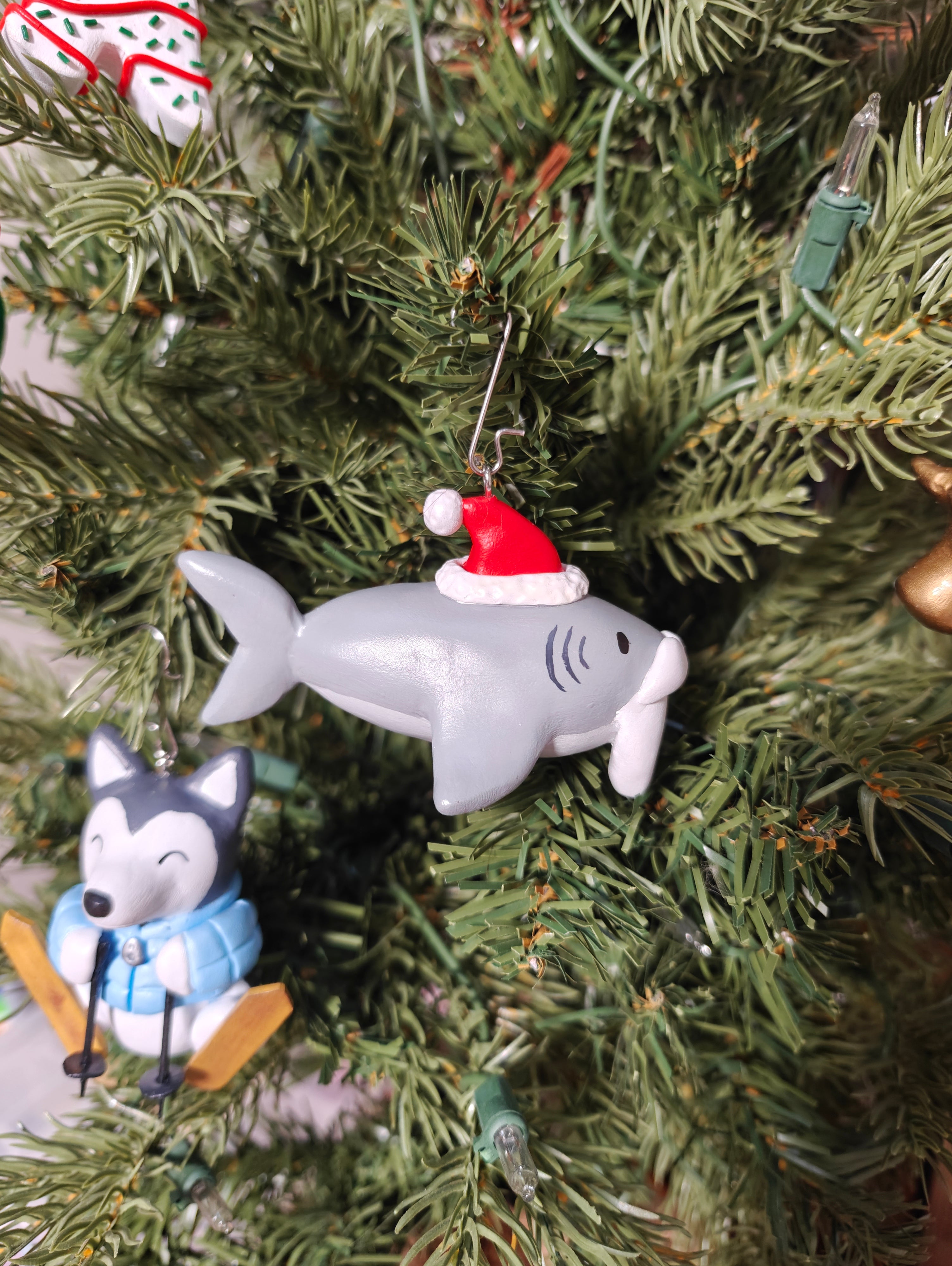 Polymer Puns Santa Jaws Ornament