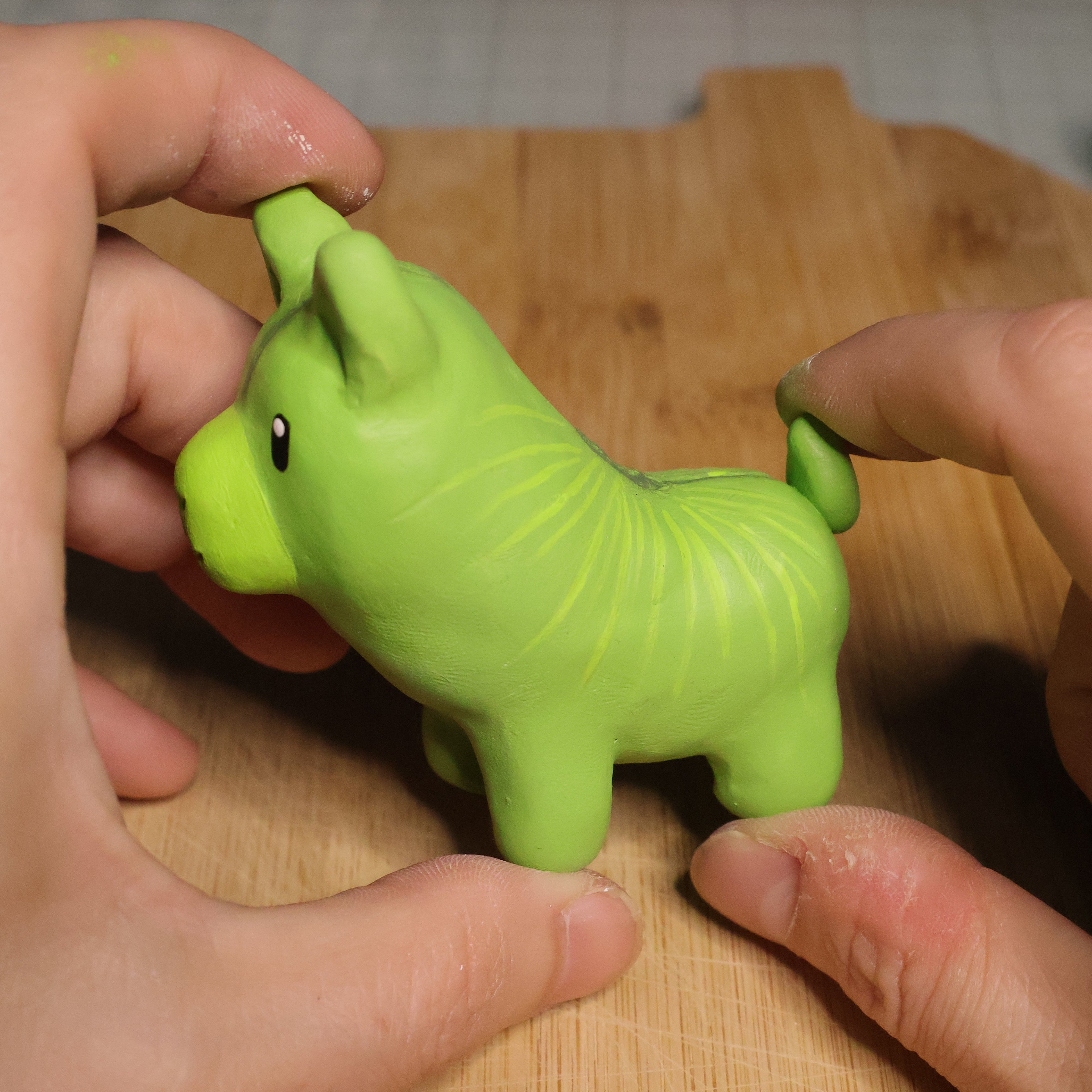Polymer Clay Llama Bean Figurine