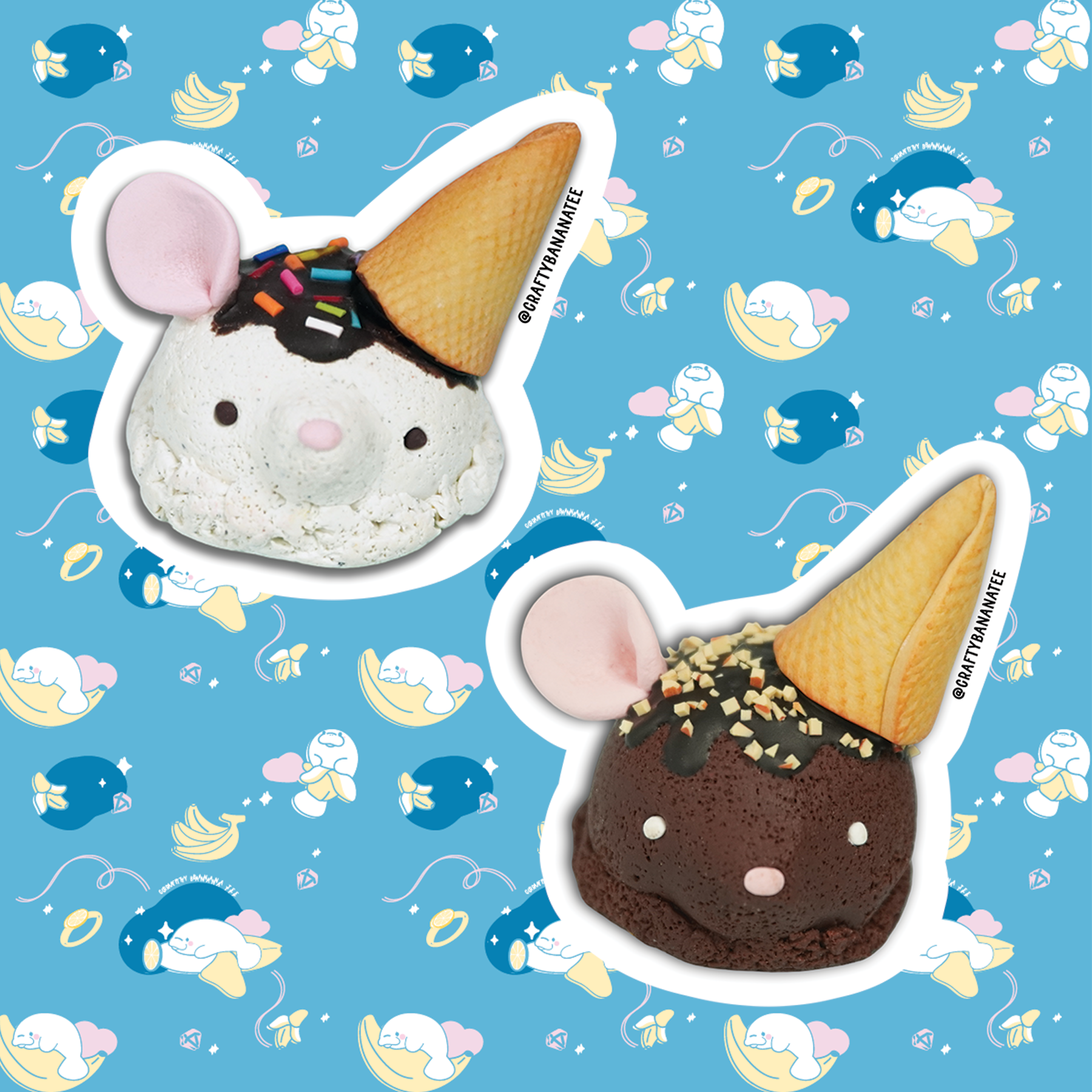 Mice Cream Sticker